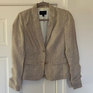 Banana Republic Women's Light Beige Linen-Blend Blazer